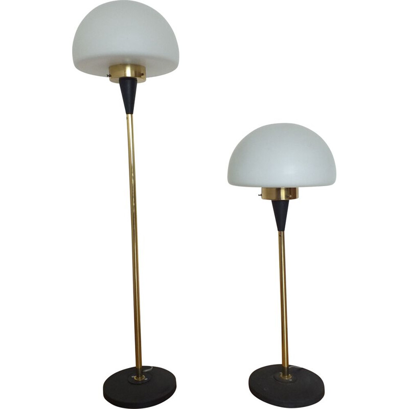 Pair of vintage floor lamps by Josef Hurka for Lidokov, 1970