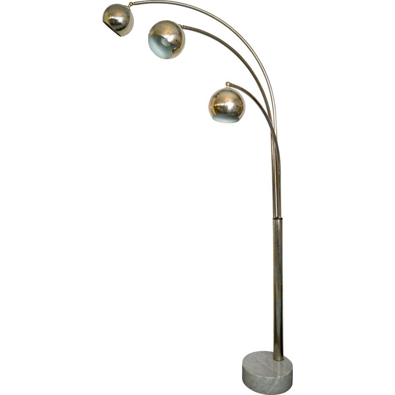 Vintage Goffredo Reggiani Chrome Floor Lamp, Italy, 1970s