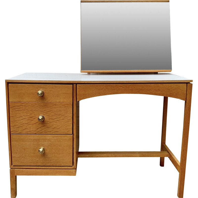 Vintage Dressing Table Desk with Mirror by Stag