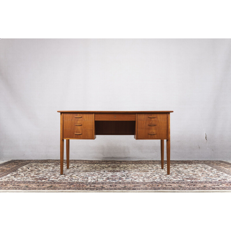 Vintage teak desk Danish 1960s