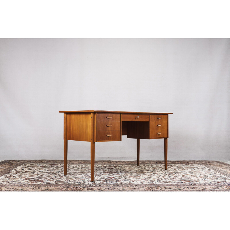 Vintage teak desk Danish 1960s
