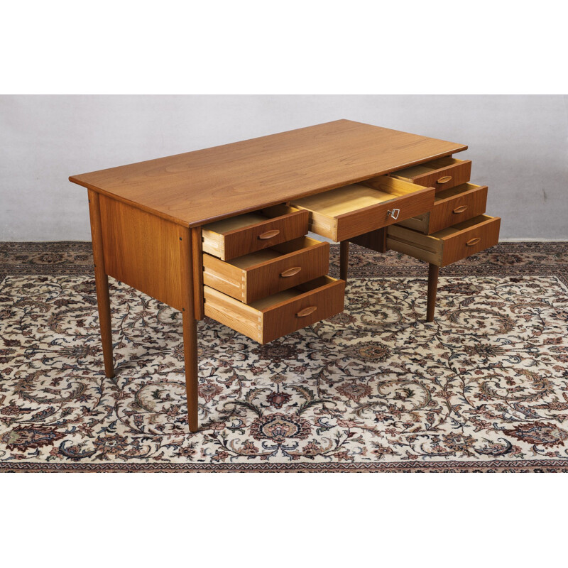 Vintage teak desk Danish 1960s