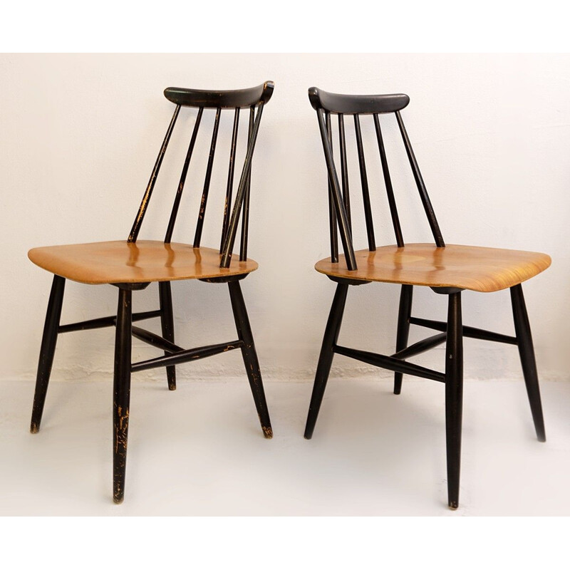 Set of 7 vintage chairs "Fanett" by Ilmari Tapiovaara for Edsby Verken