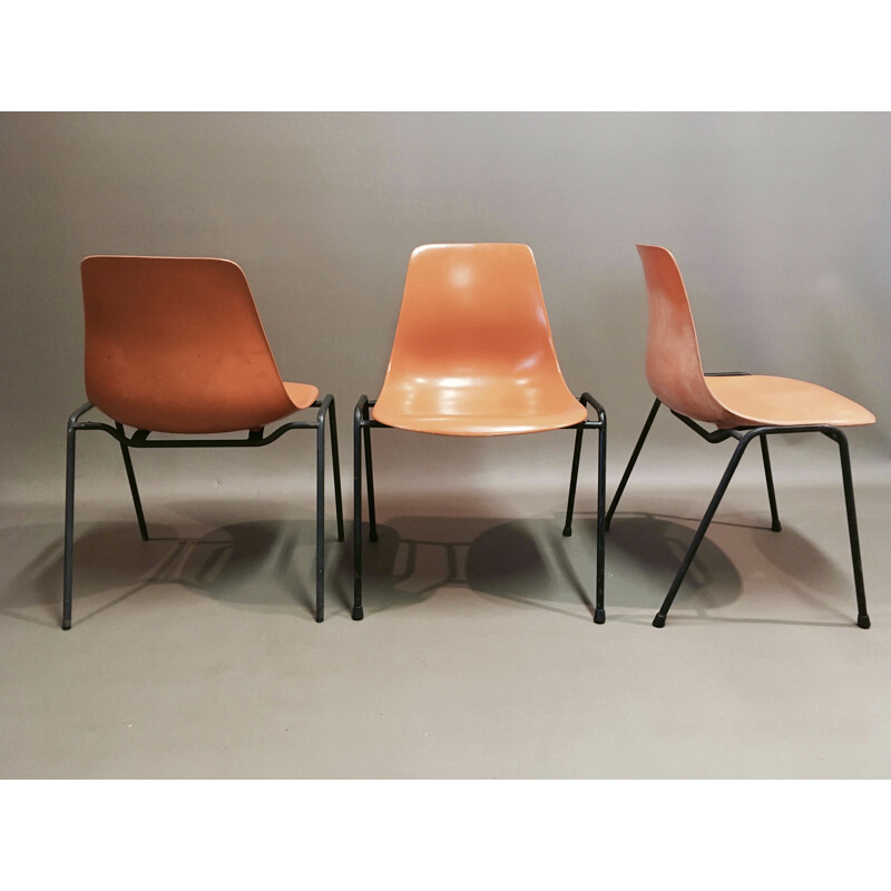 Set of 6 vintage Georg Leowald chairs 1960