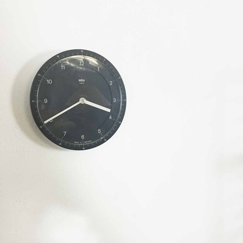 Braun ABW 41 mid-century wall clock, Dietrich LUBS & Dieter RAMS - 1981