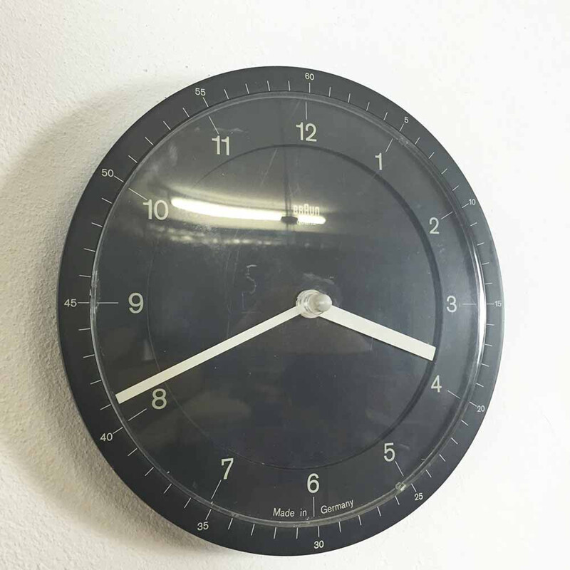 Braun ABW 41 mid-century wall clock, Dietrich LUBS & Dieter RAMS - 1981