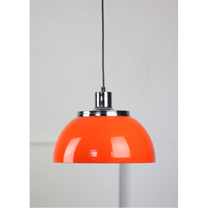 Paar vintage Faro hanglampen van Luigi Massoni van Guzzini, 1960