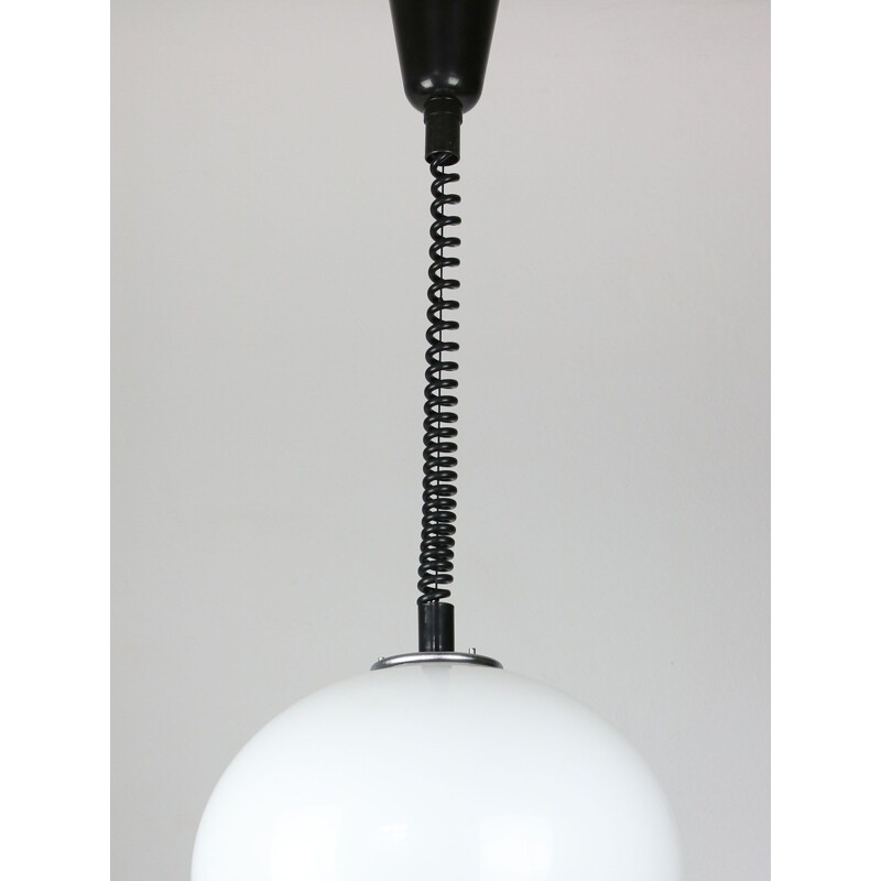 Vintage white bud pendant lamp by Guzzini, 1980