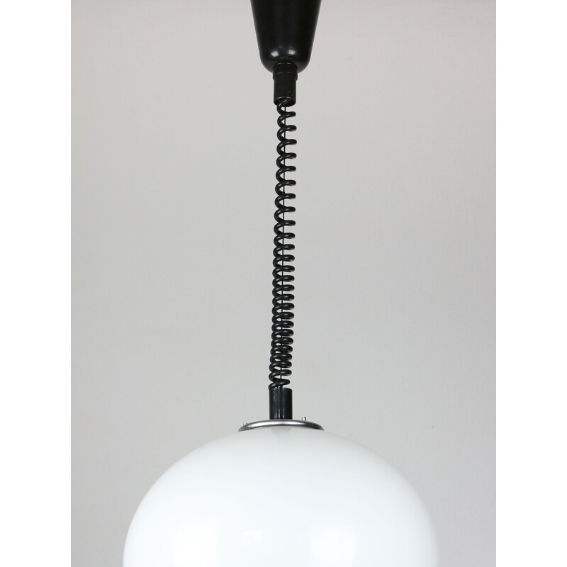 Vintage witte knop hanglamp van Guzzini, 1980
