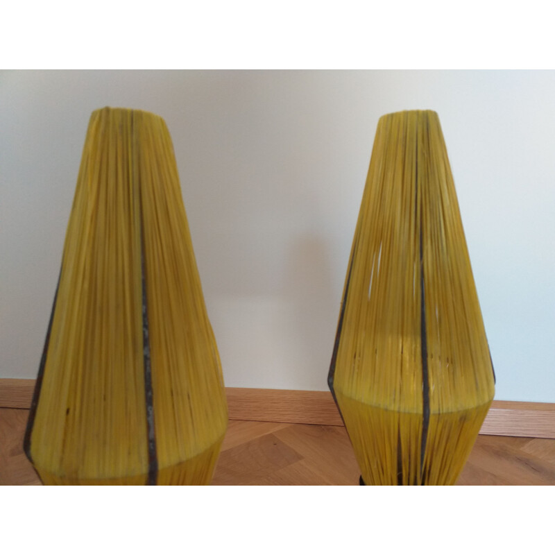 Paire de lampes vintage fusée, 1960