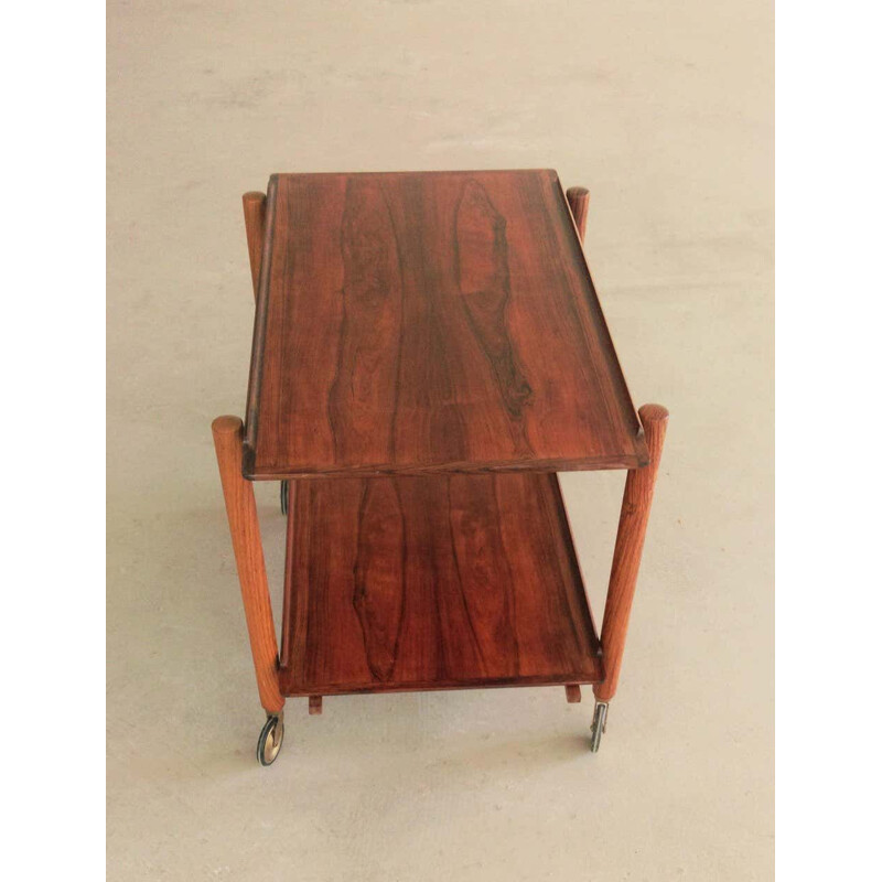 Table de bar vintage modulaire en palissandre Poul Hundevad Danish 1960