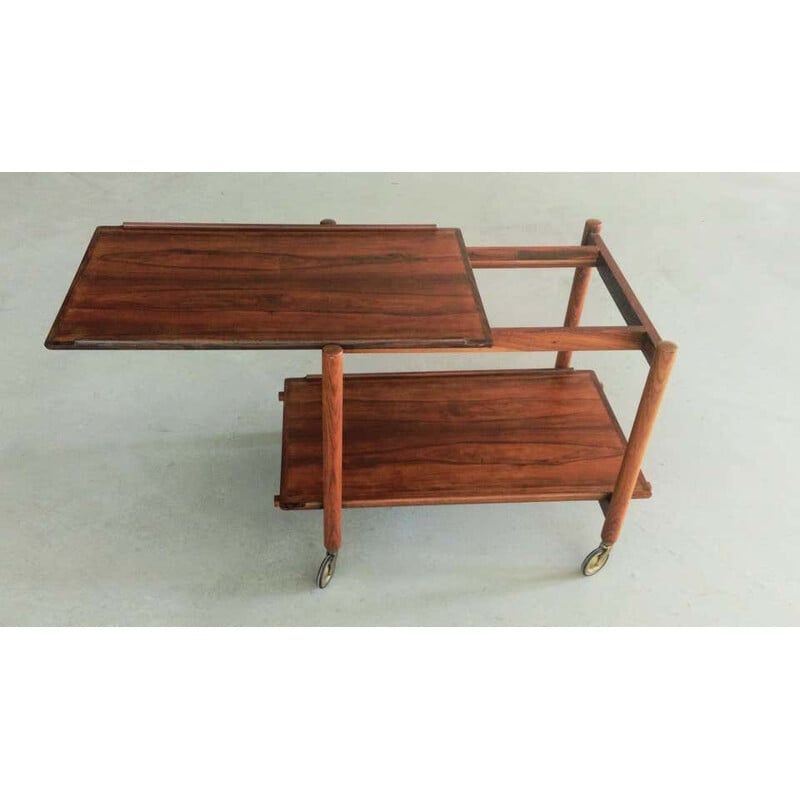 Mesa de bar modular danesa de palisandro de los años 60 Poul Hundevad