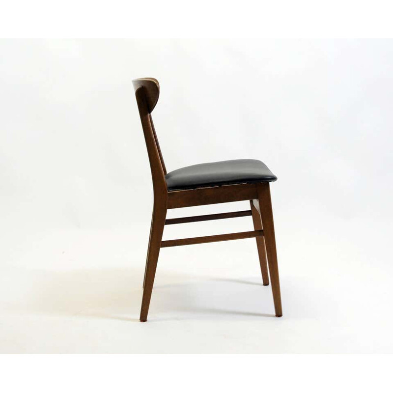 Set of 12 vintage Danish Dining Chairs in Teak and Beech, by Th. Harlev for Farstrup Mobler 1960s