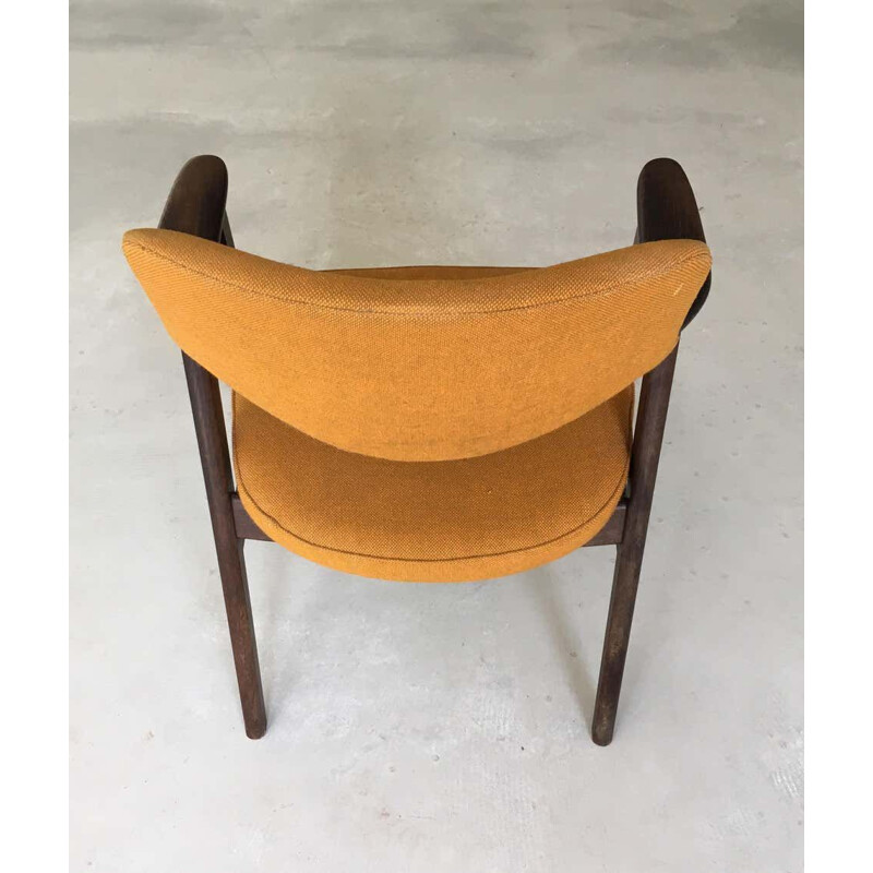 Chaise de bureau vintage en chêne tanné Erik Kirkegaard Danois 1960