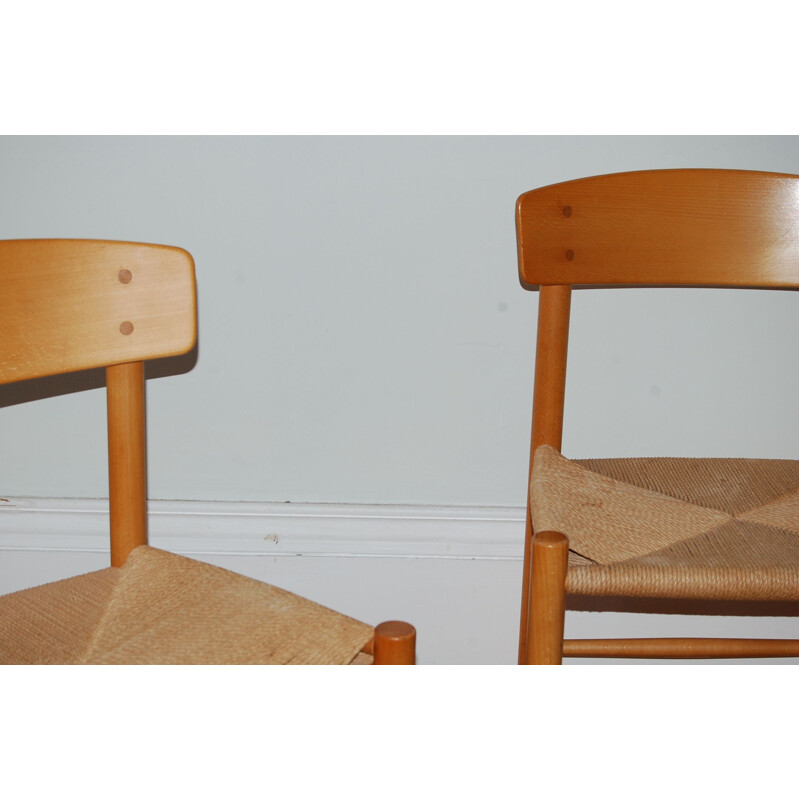 Paire de chaises en hêtre  "La chaise du peuple modèle J39" de Borge Mogensen, Danemark