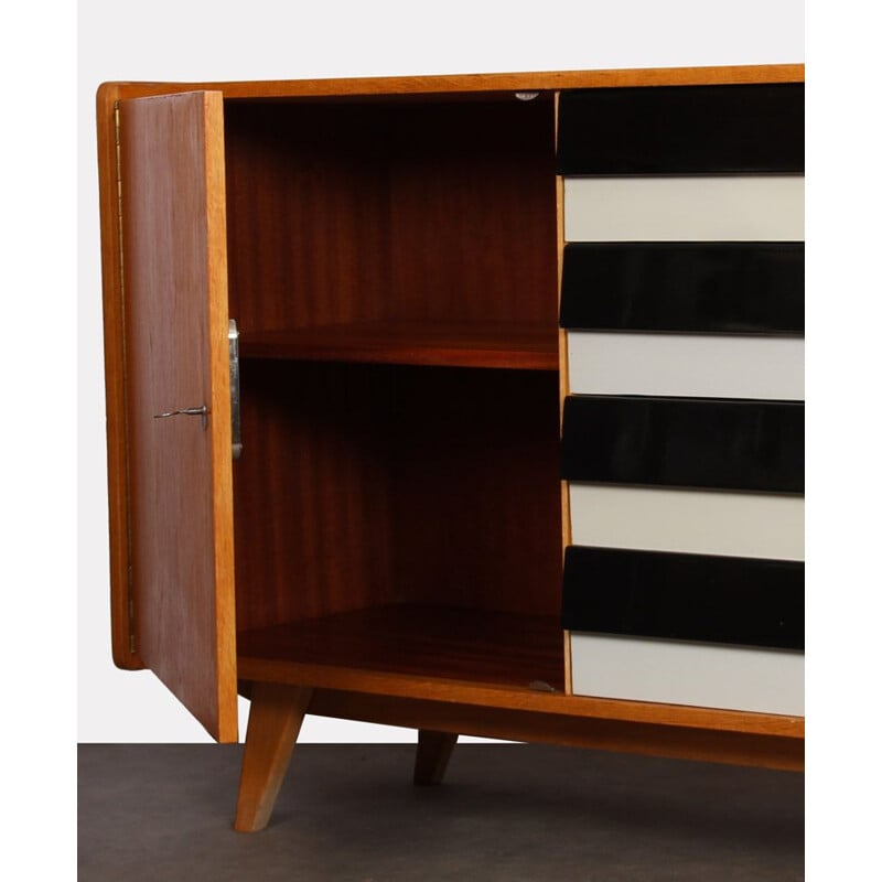 Vintagr oak chest of drawers model U-458 by Jiri Jiroutek, 1960