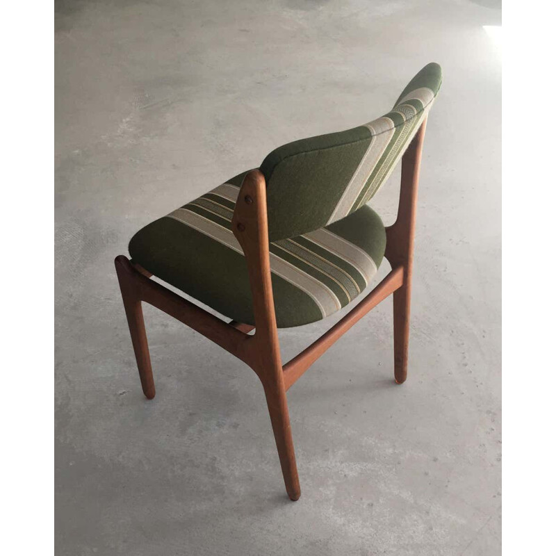 Ensemble de 4 chaises vintage en teck , Inc. Reupholstery Erik Buch 1960