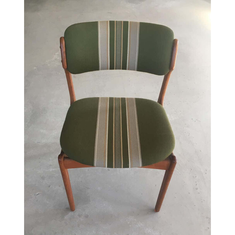 Ensemble de 4 chaises vintage en teck , Inc. Reupholstery Erik Buch 1960