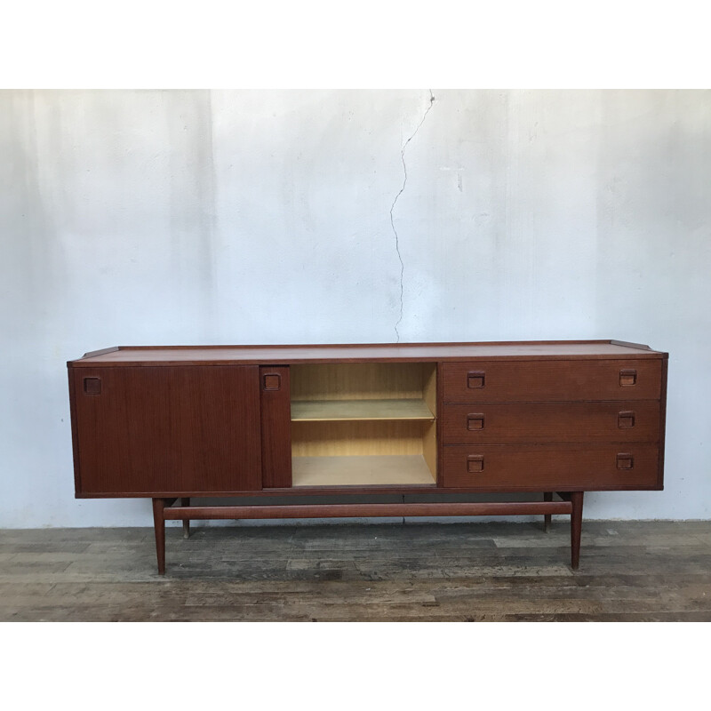 Enfilade vintage scandinave en teck Denmark 1960