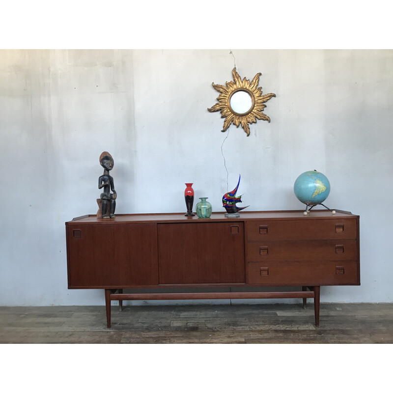 Vintage Scandinavian teak sideboard Denmark 1960