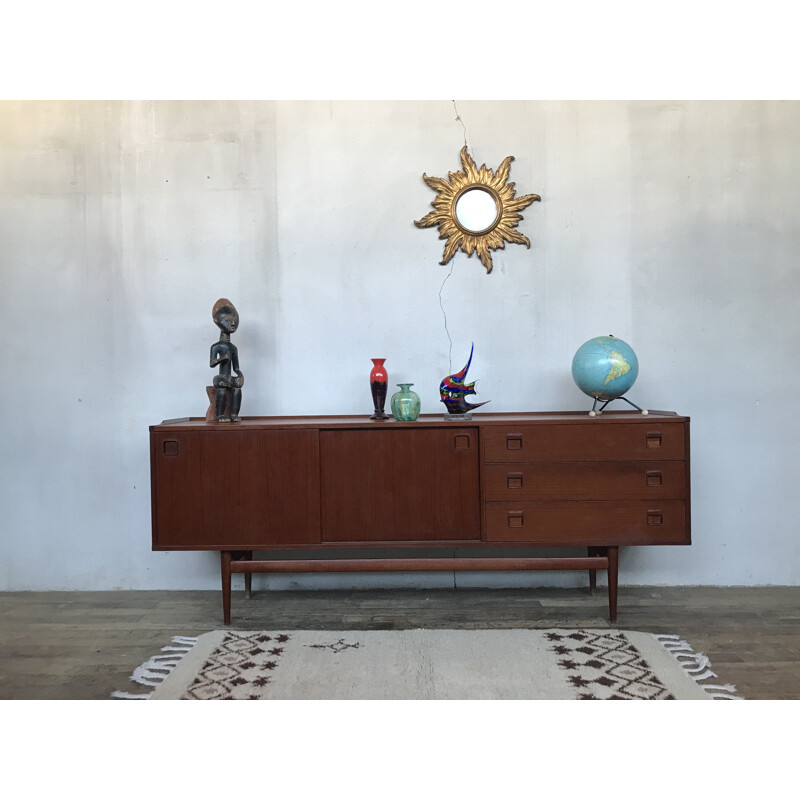 Vintage Scandinavian teak sideboard Denmark 1960