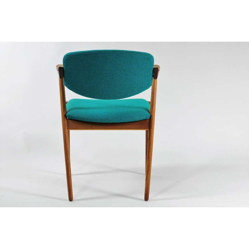 Set of 4 vintage Dining Chairs in Teak Inc Reupholstry Kai Kristiansen Danish 1960s