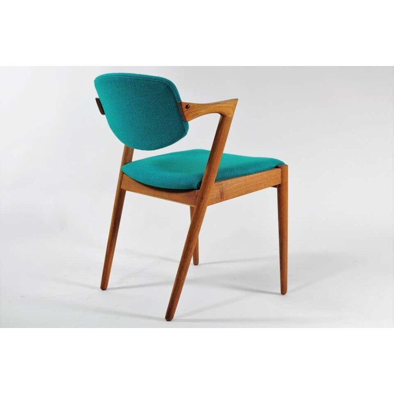 Set of 4 vintage Dining Chairs in Teak Inc Reupholstry Kai Kristiansen Danish 1960s