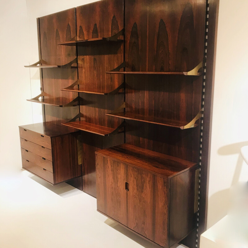 Vintage rosewood bookcase, Italy 1960