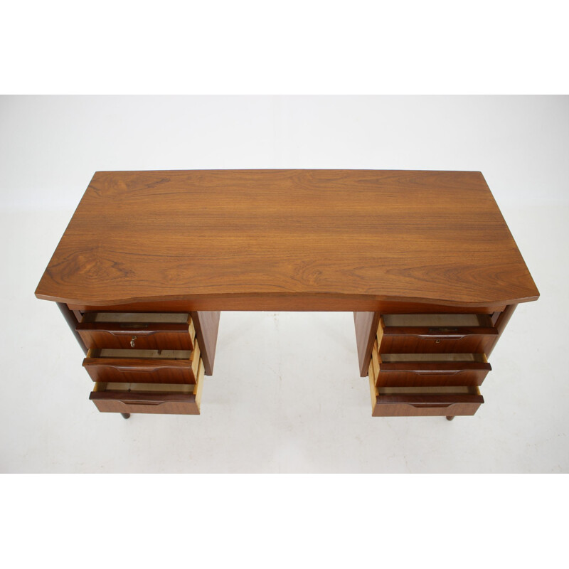 Vintage Teak Writing Desk Danish 1960s 