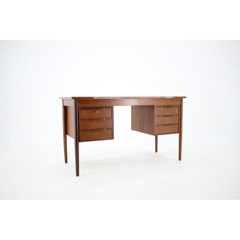 Vintage Teak Writing Desk Danish 1960s 