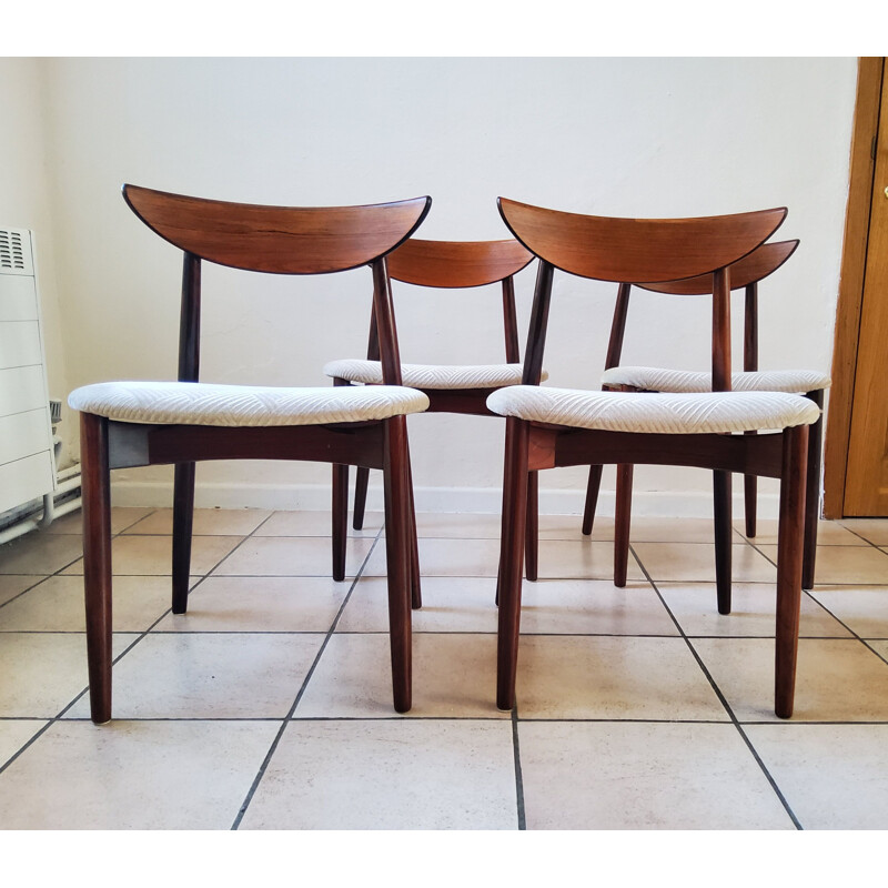 Mesa Vintage e 4 cadeiras conjunto Rosewood por Harry Ostergaard