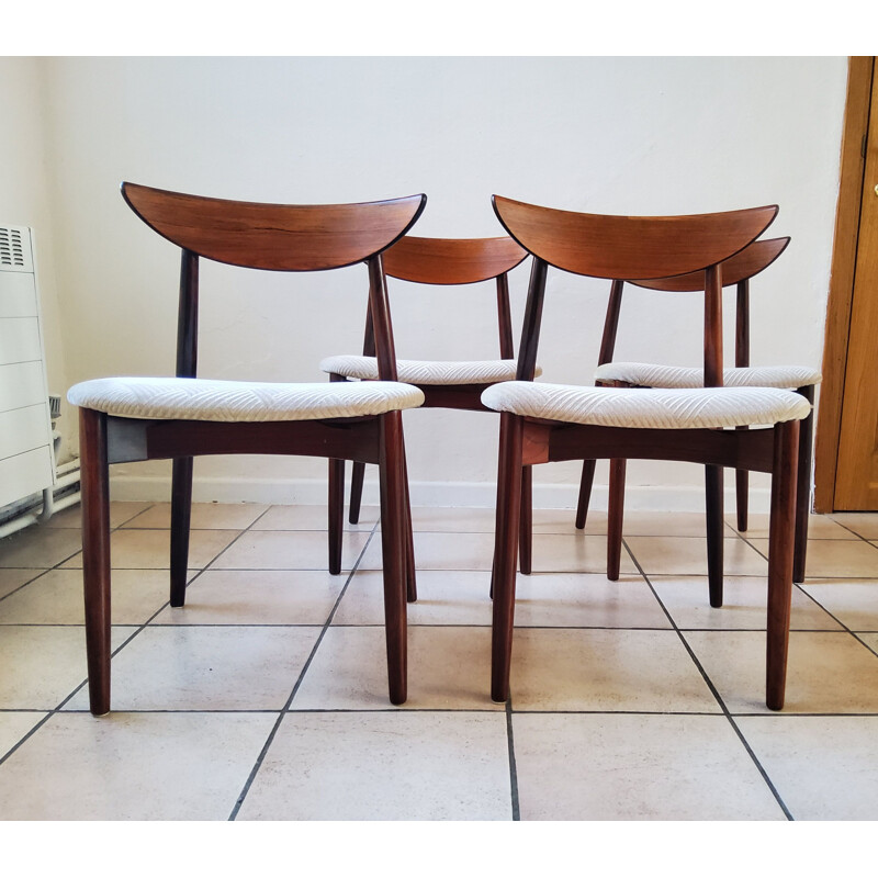 Set aus Tisch und 4 Stühlen im Vintage-Stil Palisanderholz von Harry Ostergaard