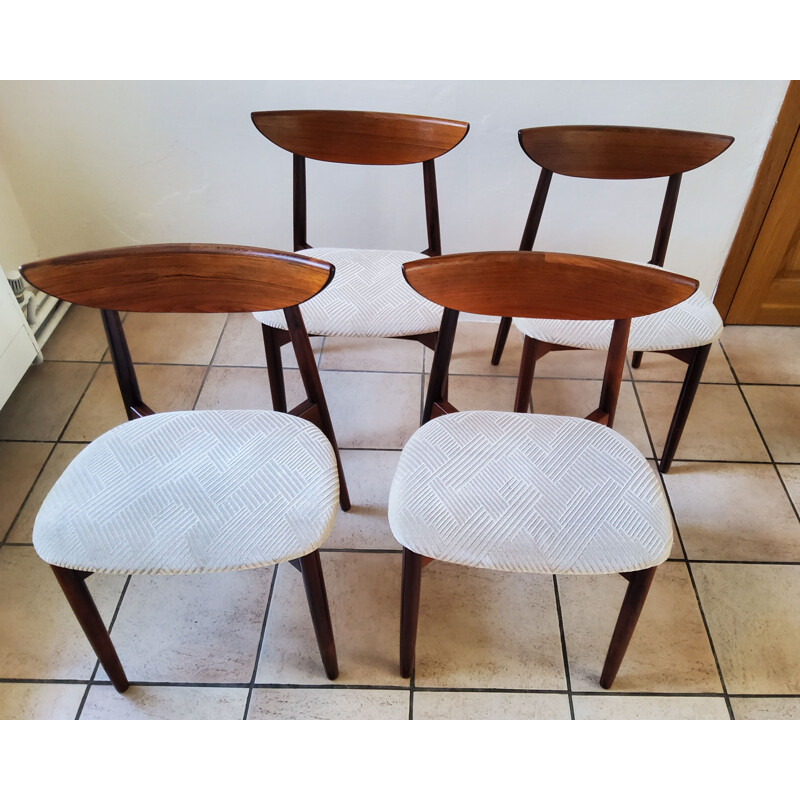 Set aus Tisch und 4 Stühlen im Vintage-Stil Palisanderholz von Harry Ostergaard