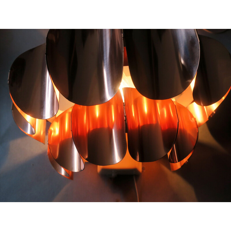 Pair of vintage copper wall lights by Thorsten Orrling for Temde, Switzerland 1960s