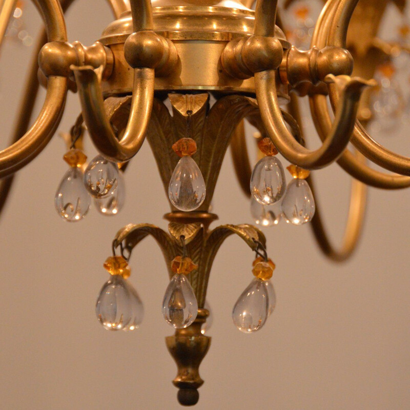 Vintage pineapple chandelier Hollywood regency 1960