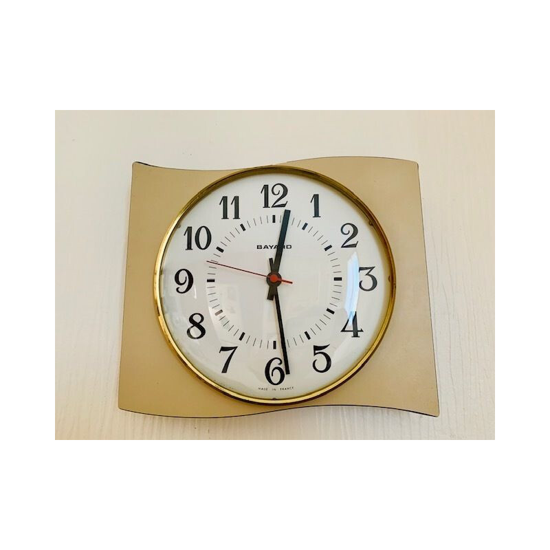 Vintage formica wall clock by Bayard 1960