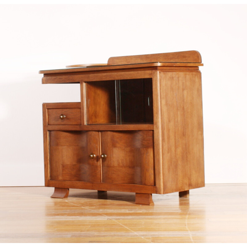 Mid-century cabinet in teak and glass - 1950s