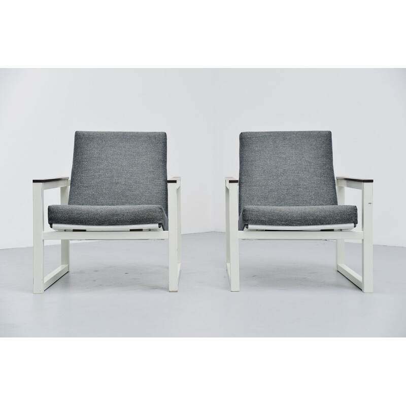 Pair of Vintage lounge chairs Pilastro by Friso Kramer & Tjerk Reijenga 1965