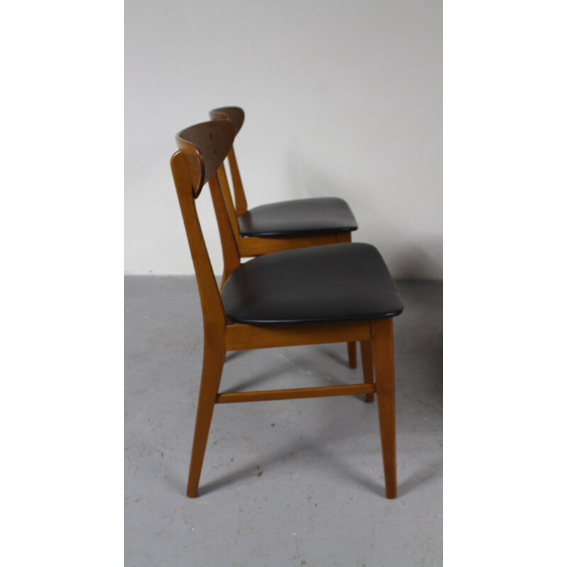 Set of 4 vintage dining chairs danish 1960s