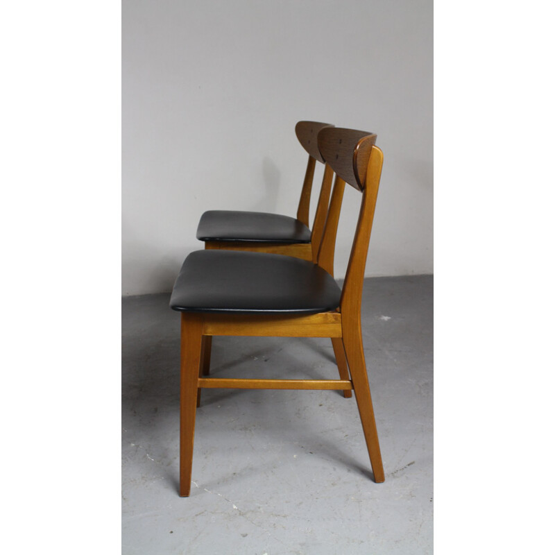 Set of 4 vintage dining chairs danish 1960s