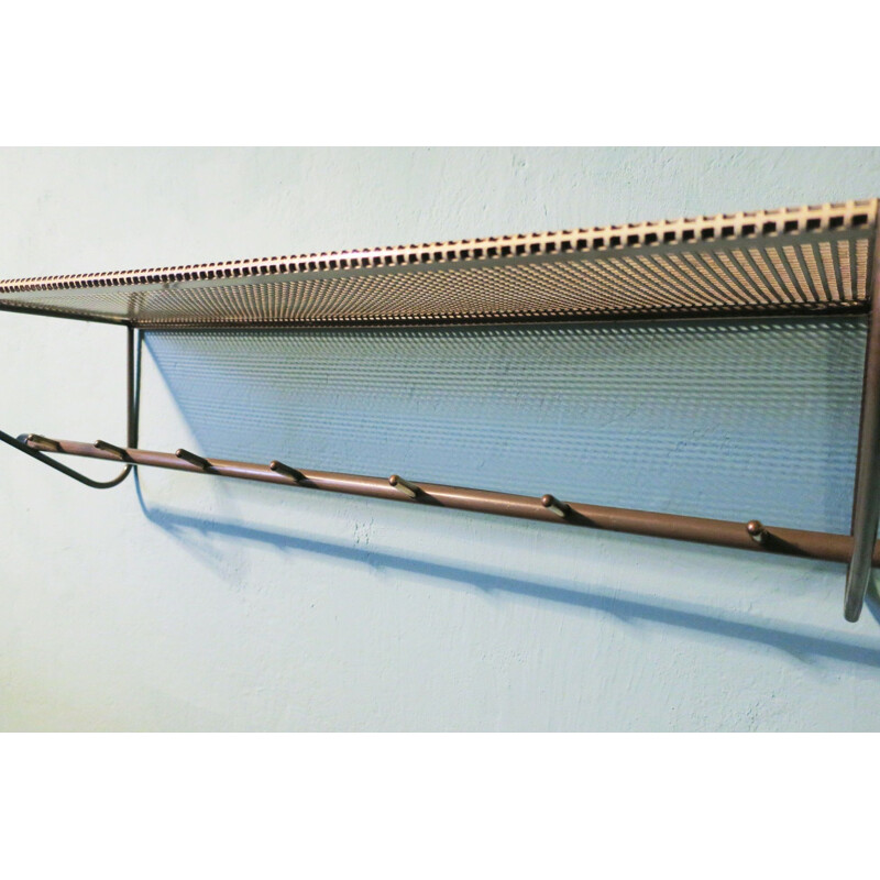 Vintage Perforated Metal Coat Rack Mathieu Matégot 1950s