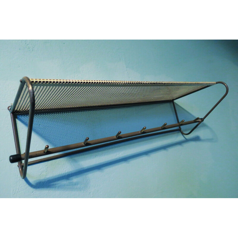 Vintage Perforated Metal Coat Rack Mathieu Matégot 1950s