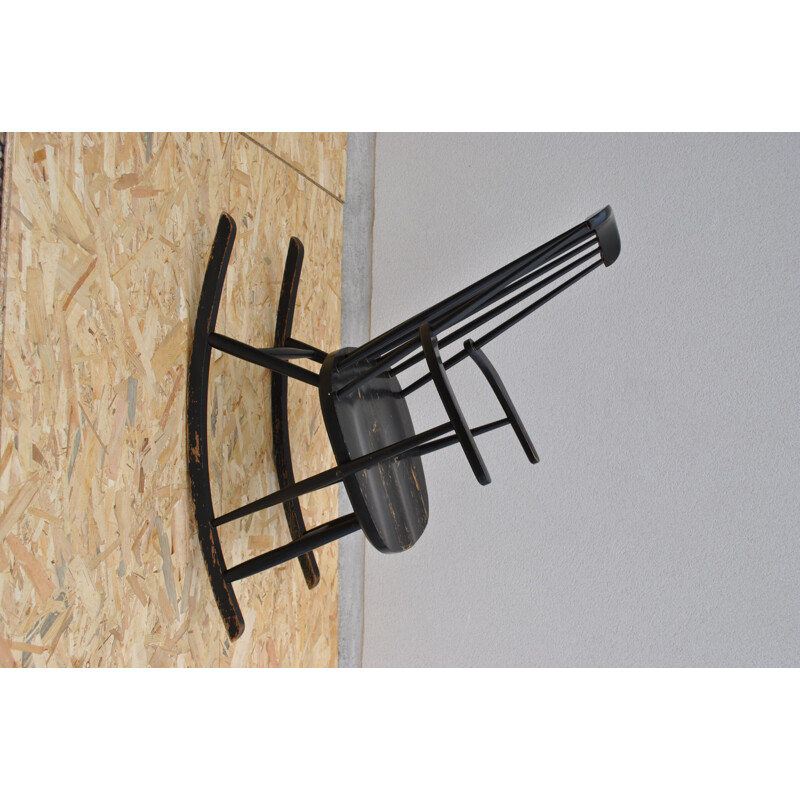 Rocking-chair vintage en bois 1960