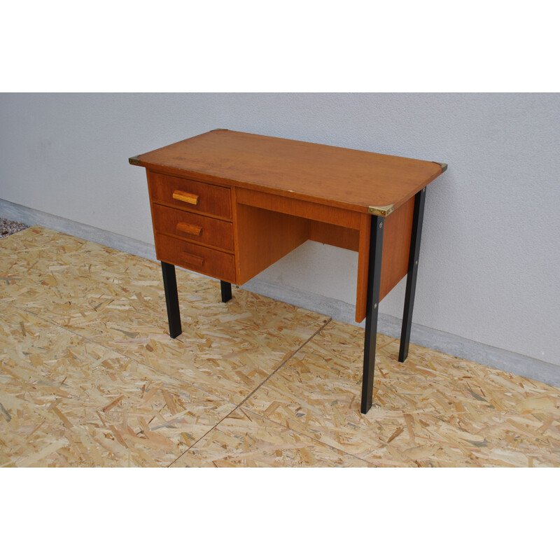 Vintage desk 3 drawers 1960