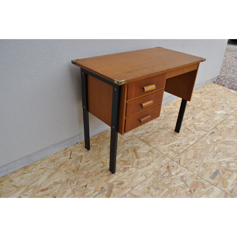 Vintage desk 3 drawers 1960