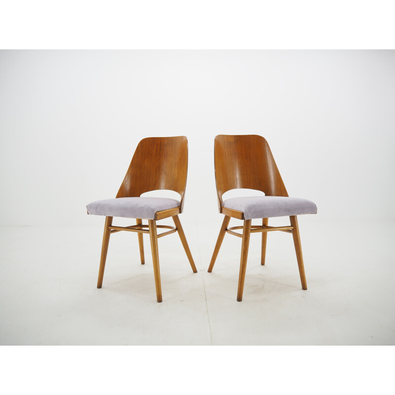 Pair of vintage Dining Chairs, Ton, Designed by Oswald Haerdtl, 1950s