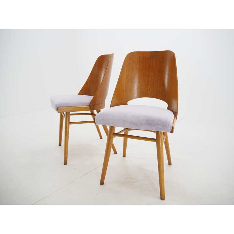 Pair of vintage Dining Chairs, Ton, Designed by Oswald Haerdtl, 1950s