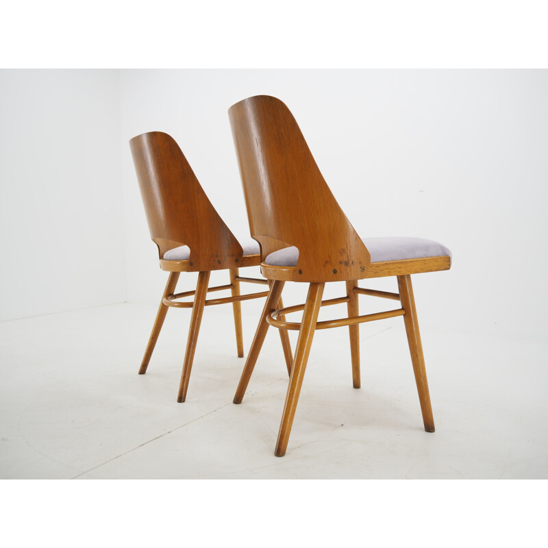 Pair of vintage Dining Chairs, Ton, Designed by Oswald Haerdtl, 1950s