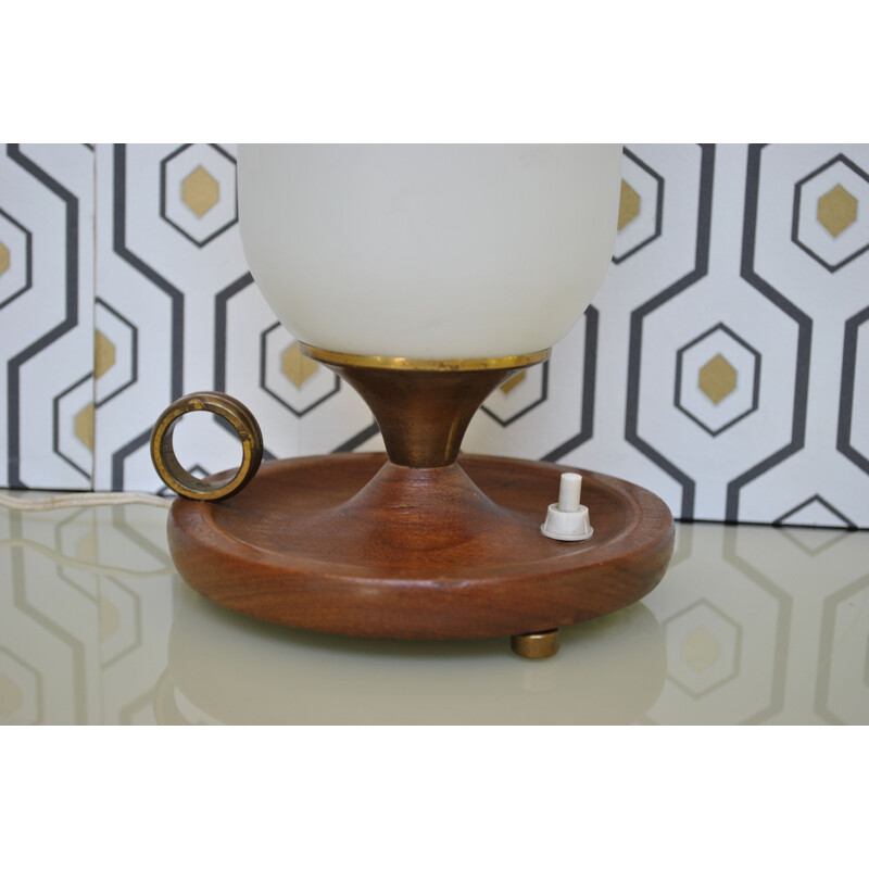 Vintage teak lamp Scandinavian 1970