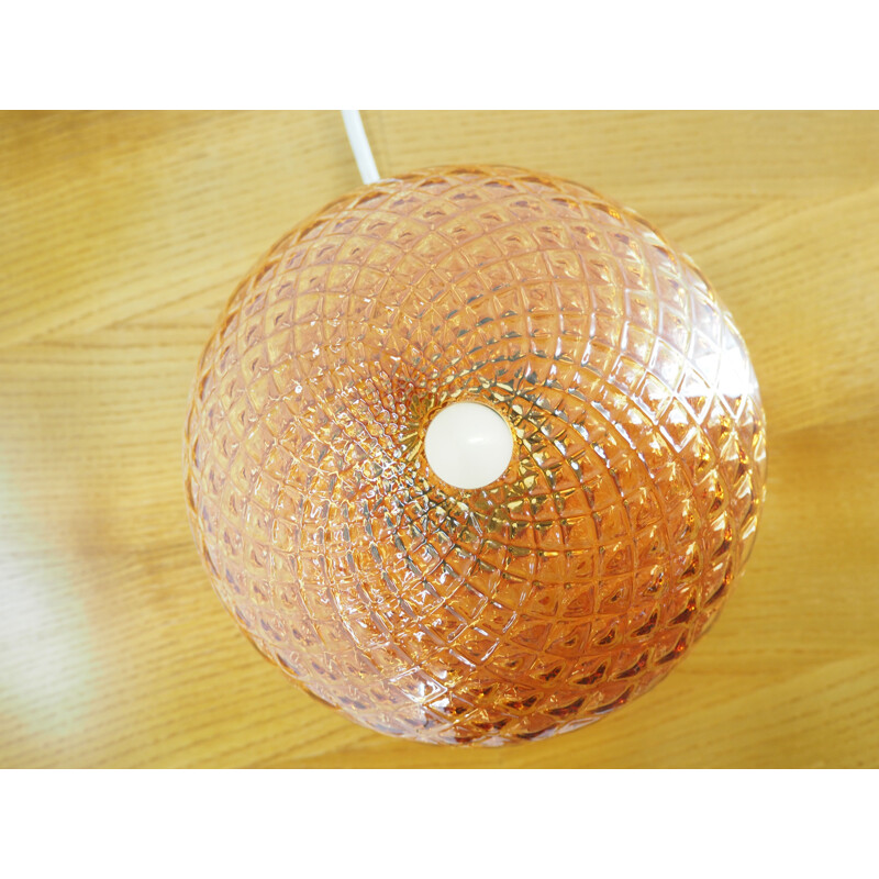 Midcentury Glass Table Lamp , Czechoslovakia, 1960s